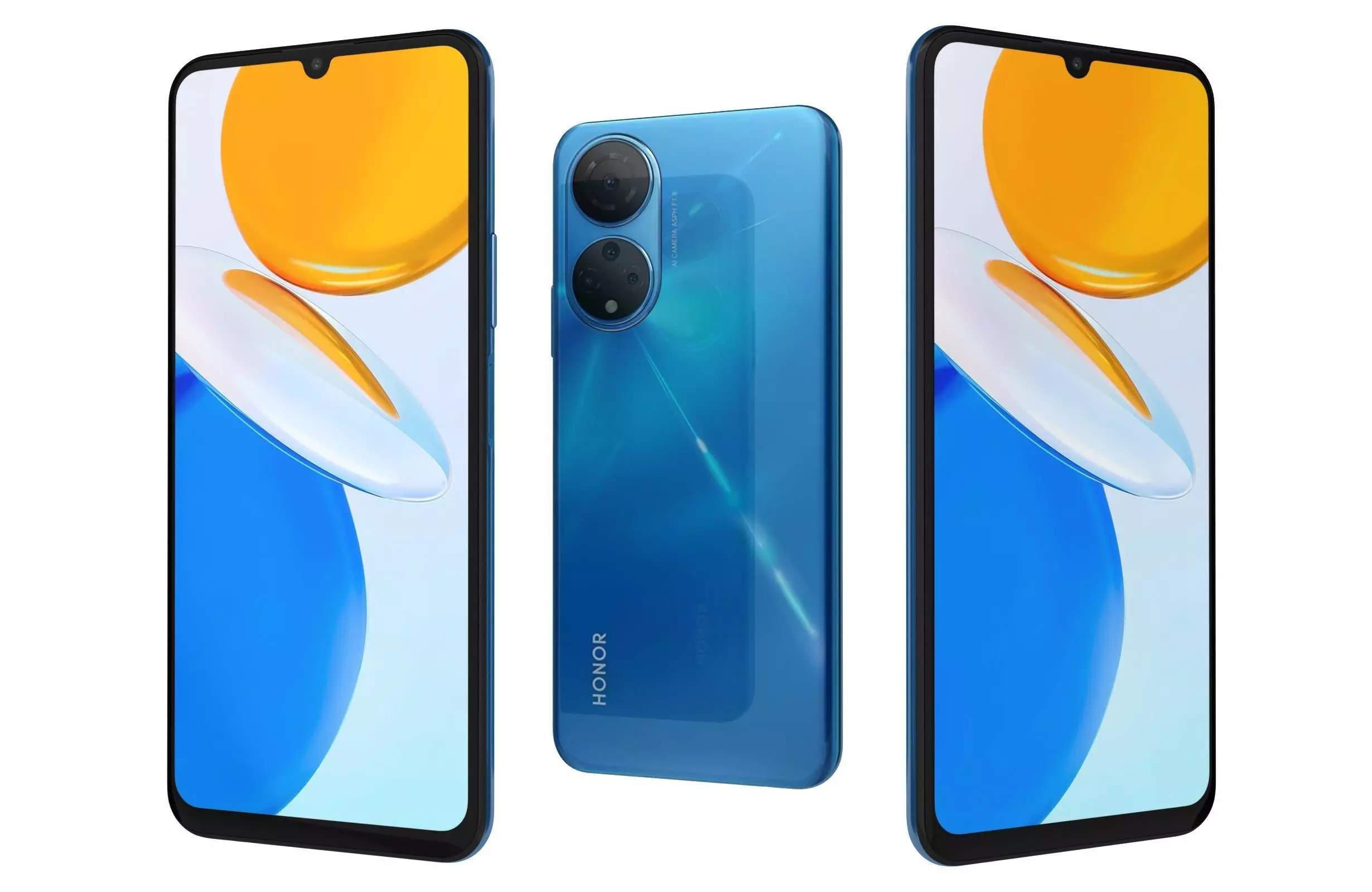 Honor X7 Blue 3D model_0