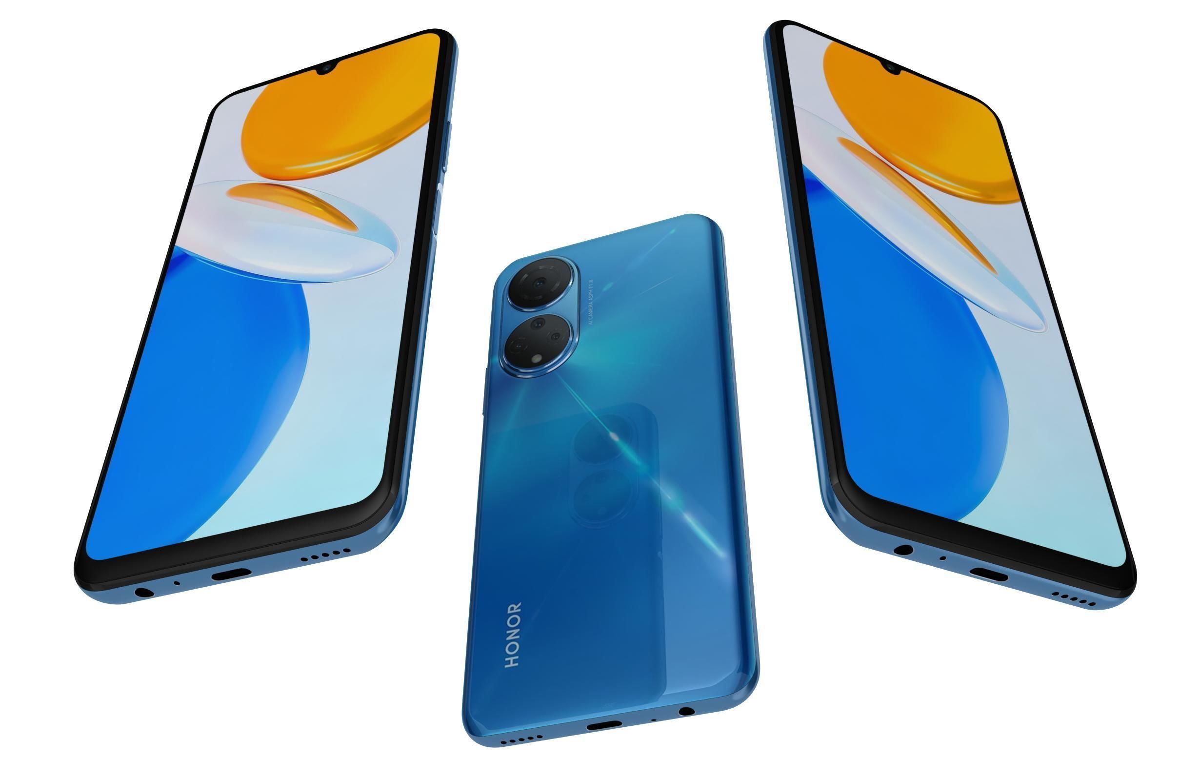 Honor X7 Blue 3D model_1