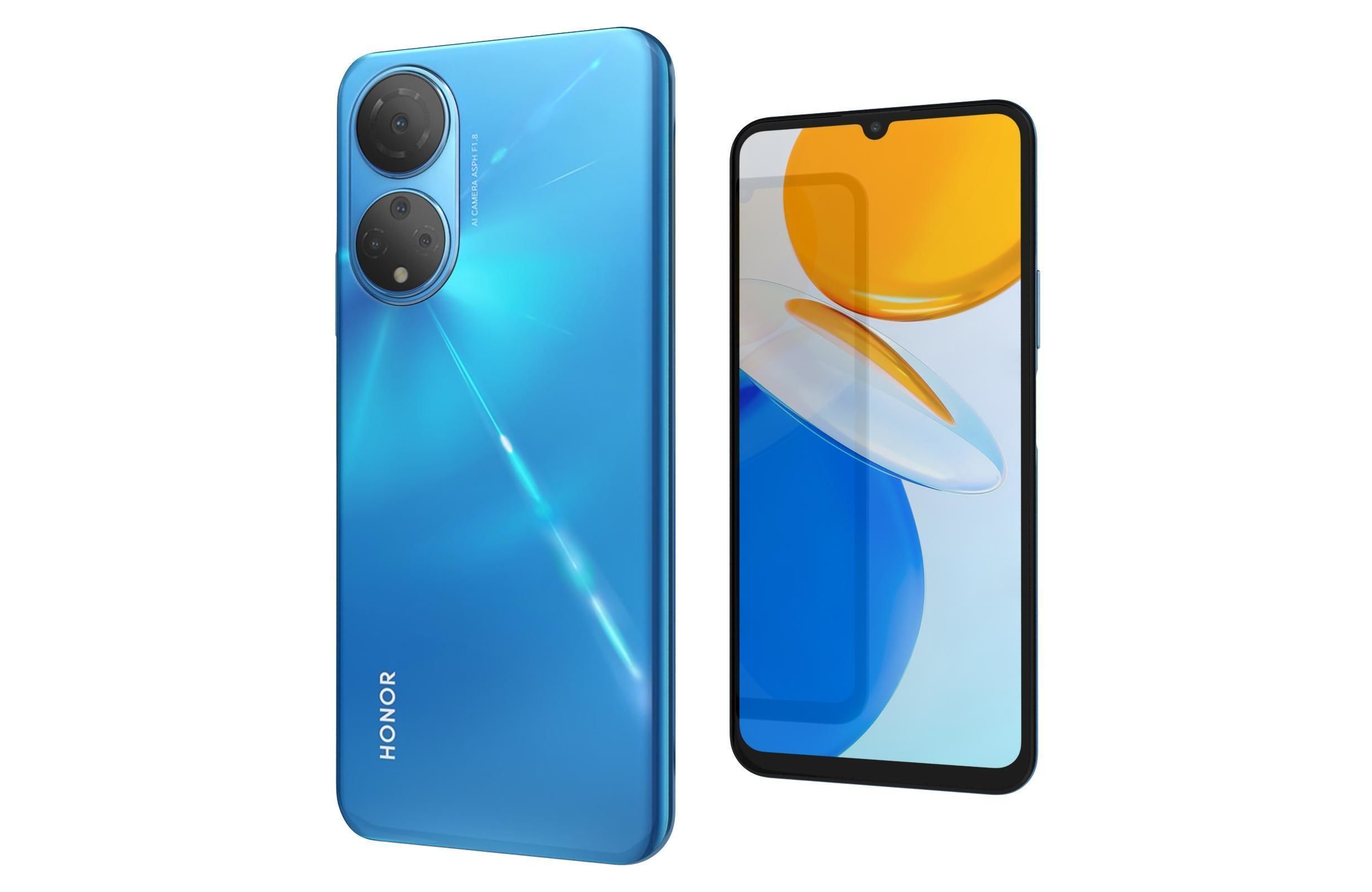 Honor X7 Blue 3D model_6