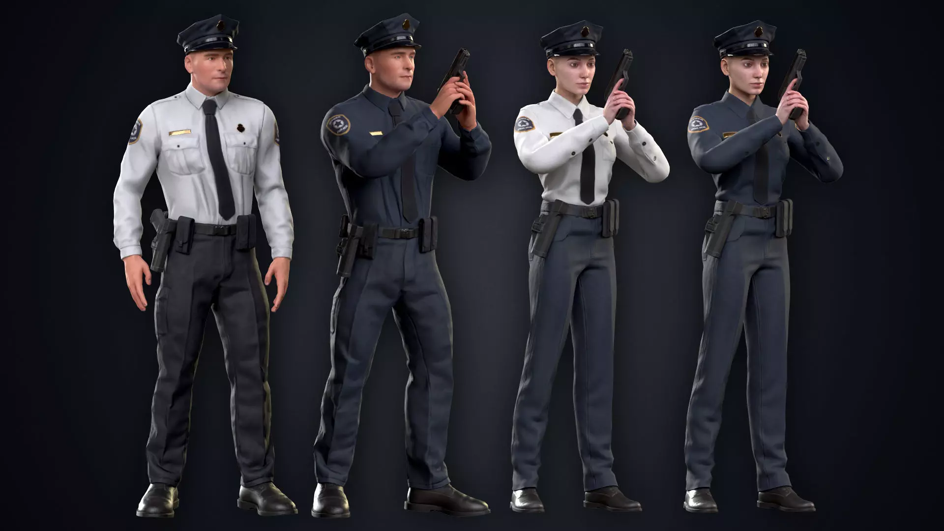 Pilice Officers Bundle  3D Model Collection_0