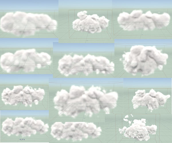 Original static volume cloud file VDB format 3D model