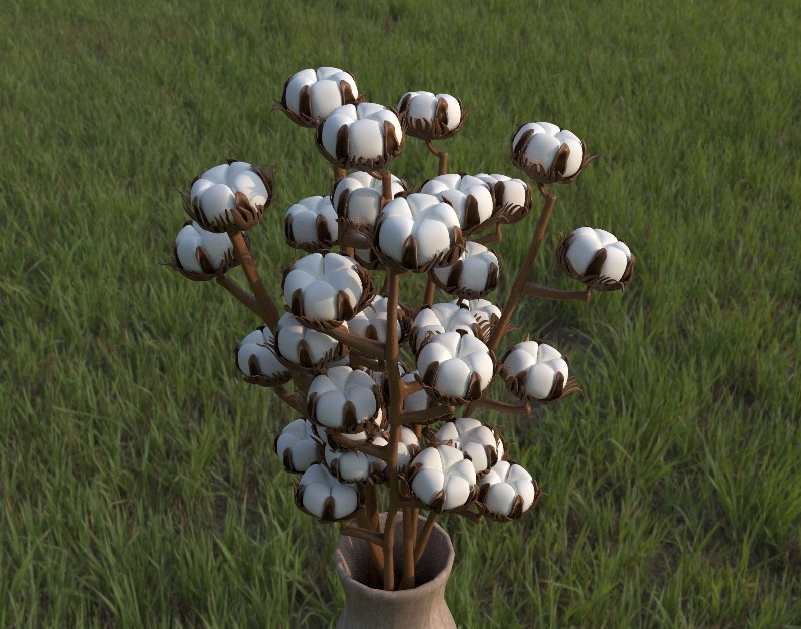 Next-generation cotton model download 3D model_5
