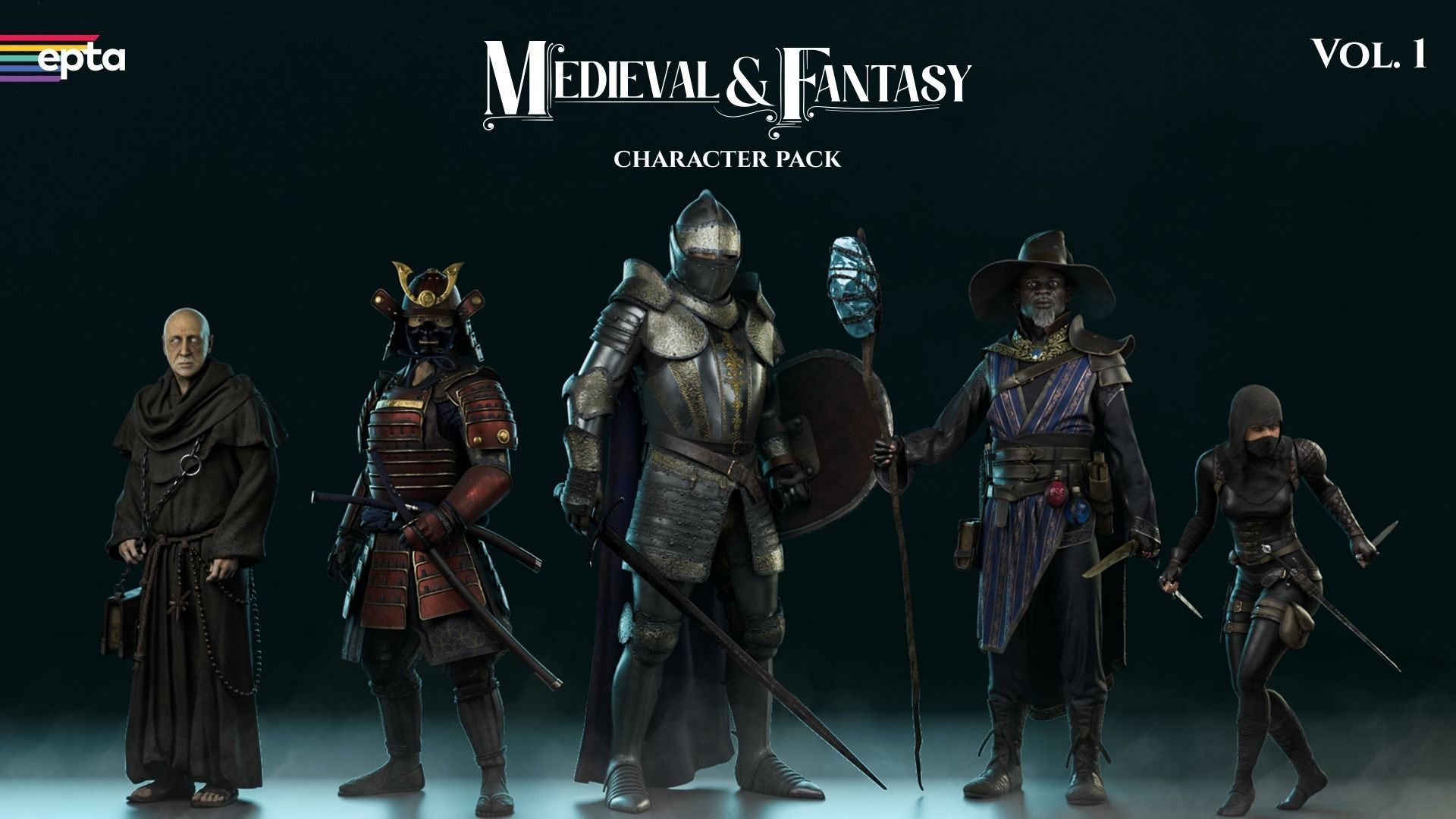 EPTA Medieval and Fantasy Character Pack Vol 1 Low-poly 3D model_43