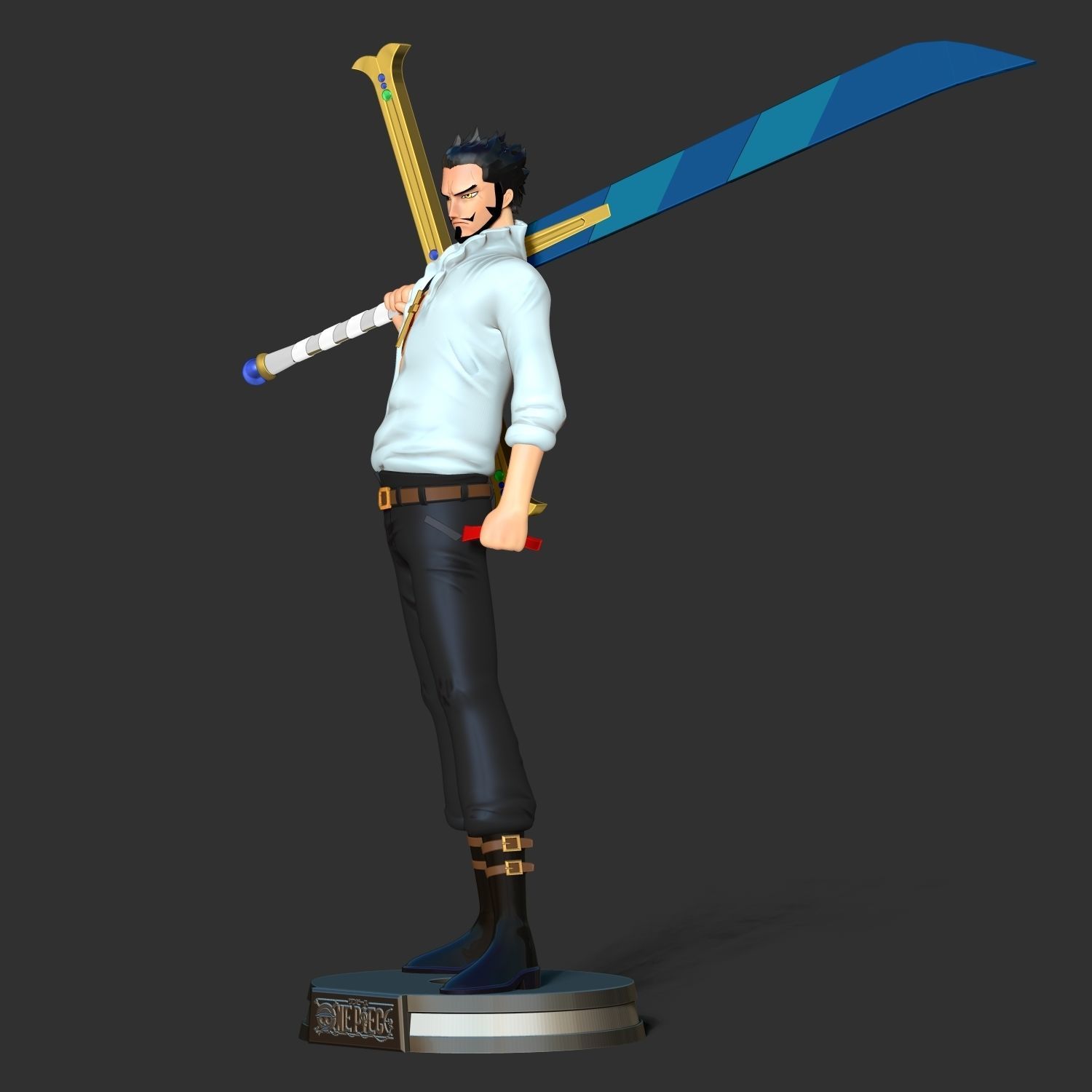 Dracule Mihawk - One Piece Fanart 3D print model_14