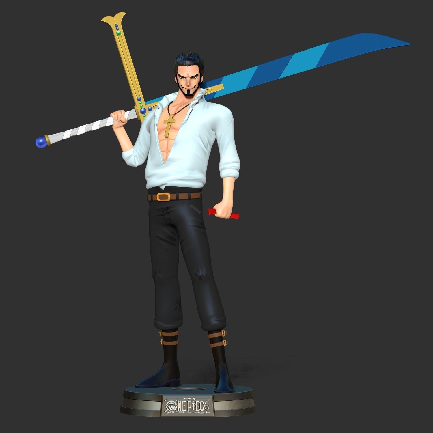 Dracule Mihawk - One Piece Fanart 3D print model_12