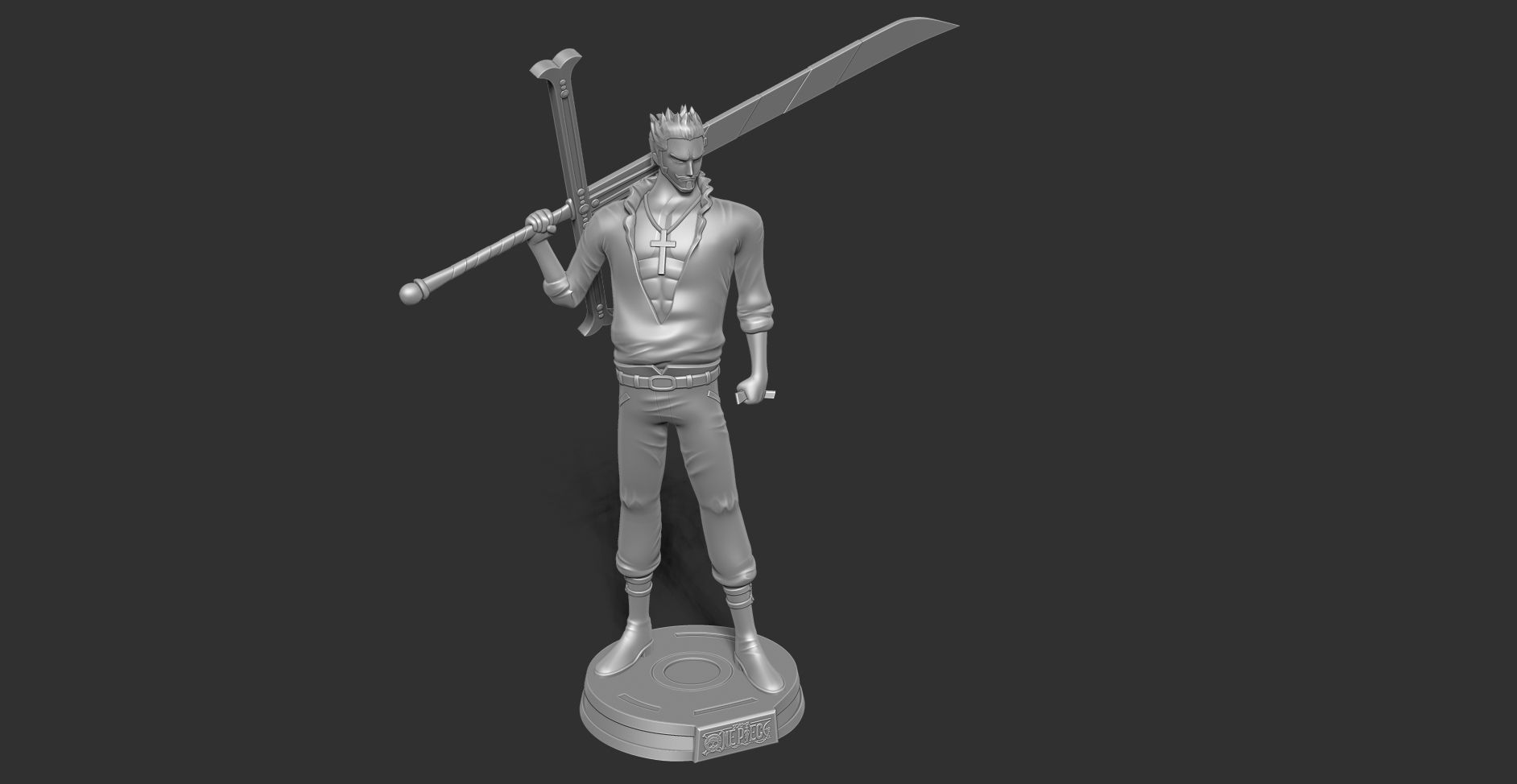 Dracule Mihawk - One Piece Fanart 3D print model_19
