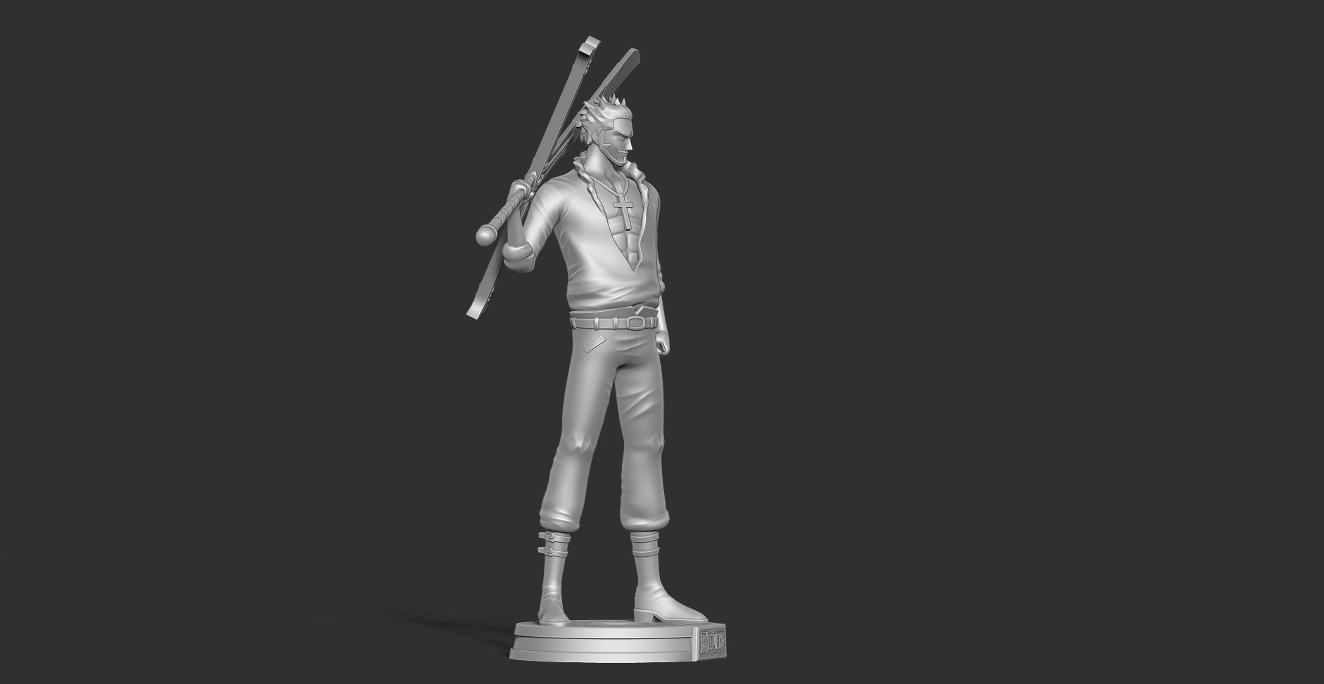 Dracule Mihawk - One Piece Fanart 3D print model_15