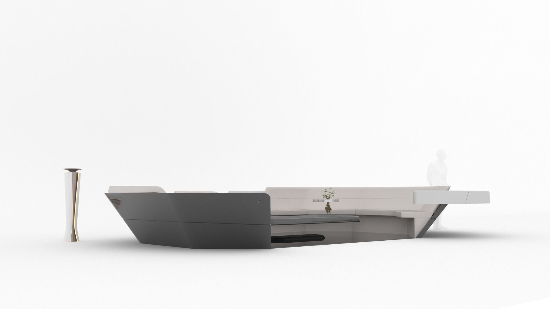 FUTURISTIC SOFA - Futuristic Lounge Seating 01  3D model_4