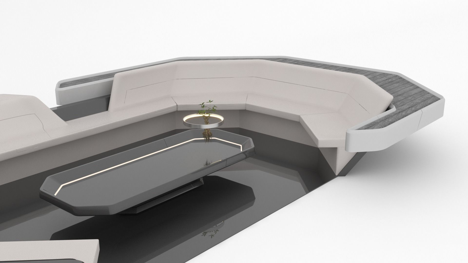FUTURISTIC SOFA - Futuristic Lounge Seating 01  3D model_6