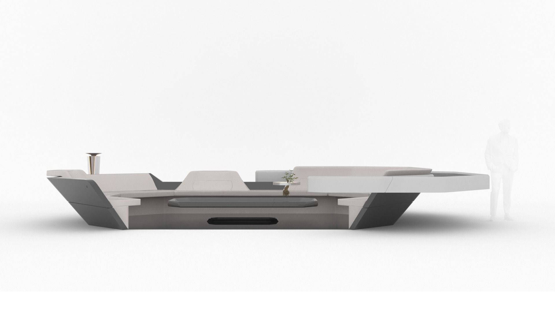 FUTURISTIC SOFA - Futuristic Lounge Seating 01  3D model_2