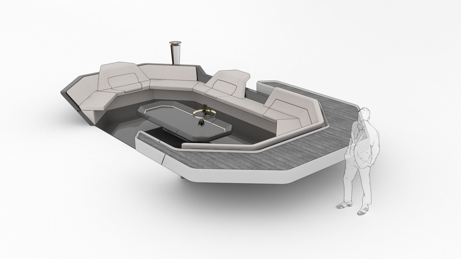 FUTURISTIC SOFA - Futuristic Lounge Seating 01  3D model_5