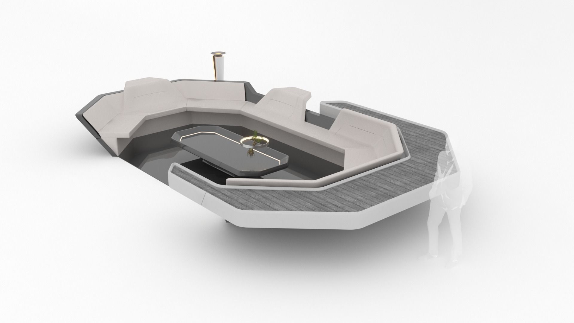 FUTURISTIC SOFA - Futuristic Lounge Seating 01  3D model_1