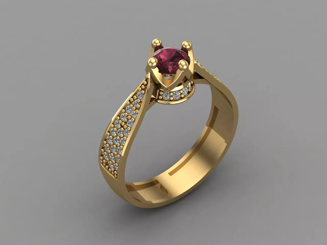 Women Ring New STL 3DM 5mm-1-10mm stone sizes weight in details 3D print model