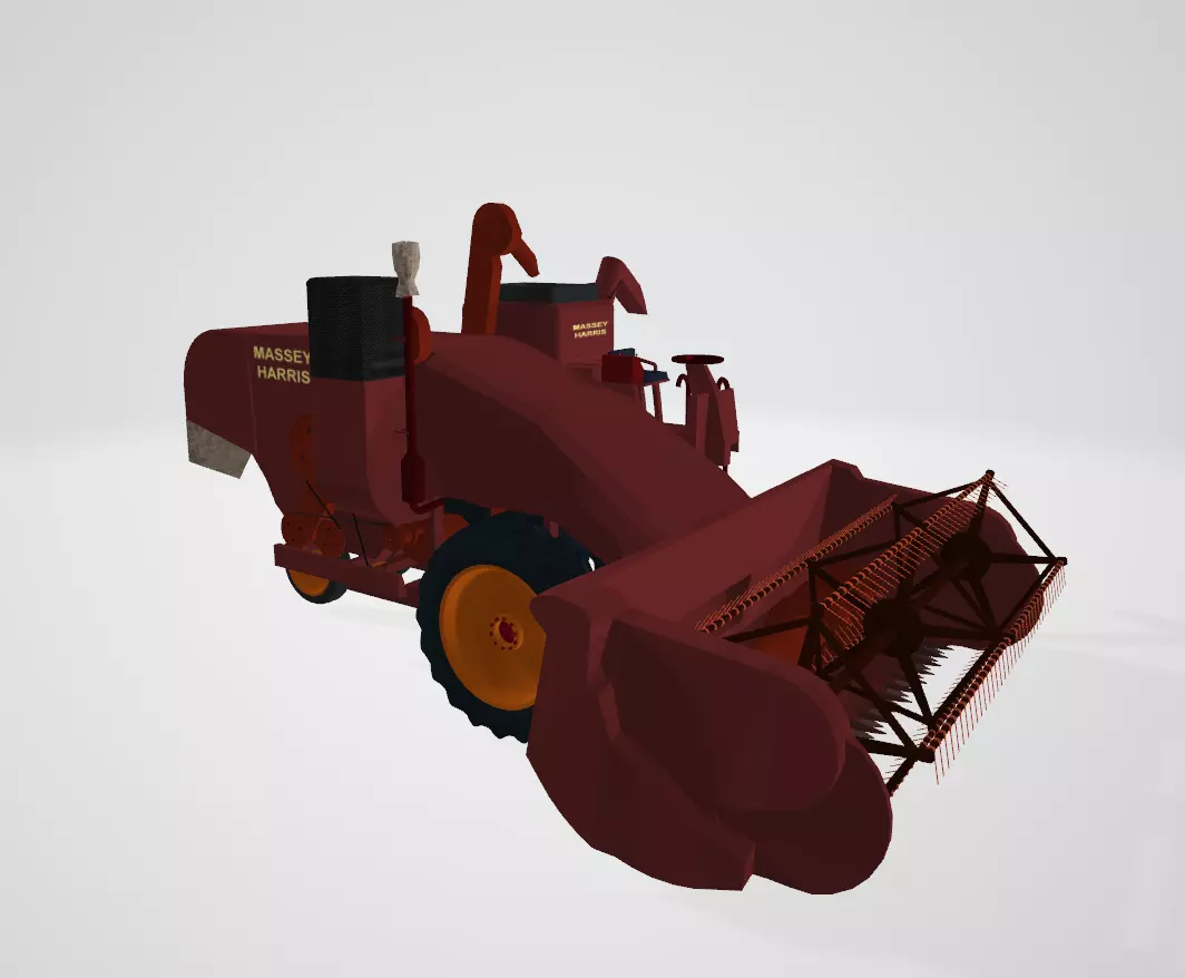 Massey Harris Combine Harvester 3D model_0