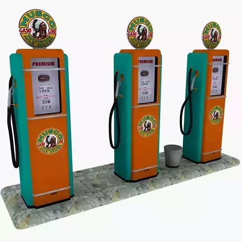 Gas Pump Musgo 3d model