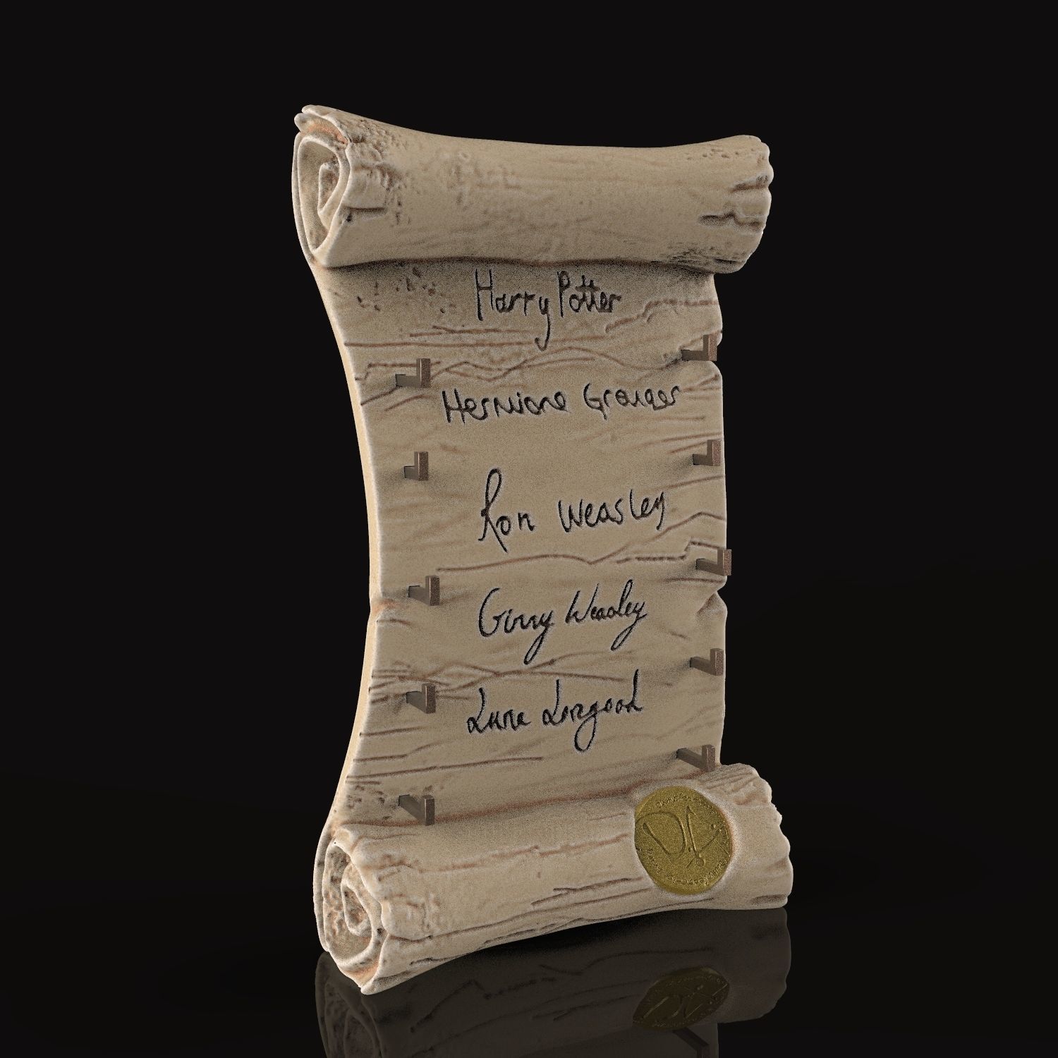 Dumbledores Army Wand Collection Display with 5 Wands  3D print model_11