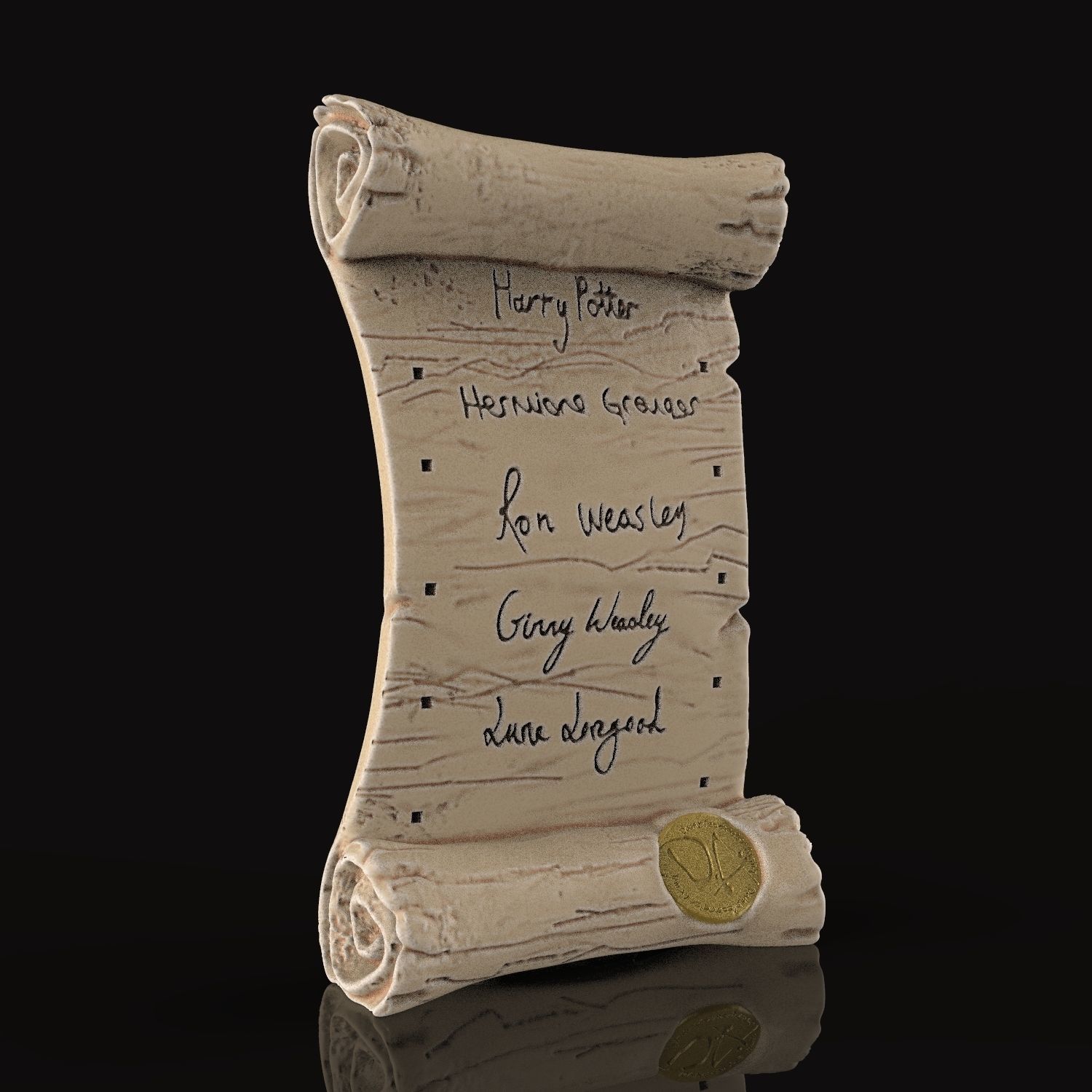 Dumbledores Army Wand Collection Display with 5 Wands  3D print model_13