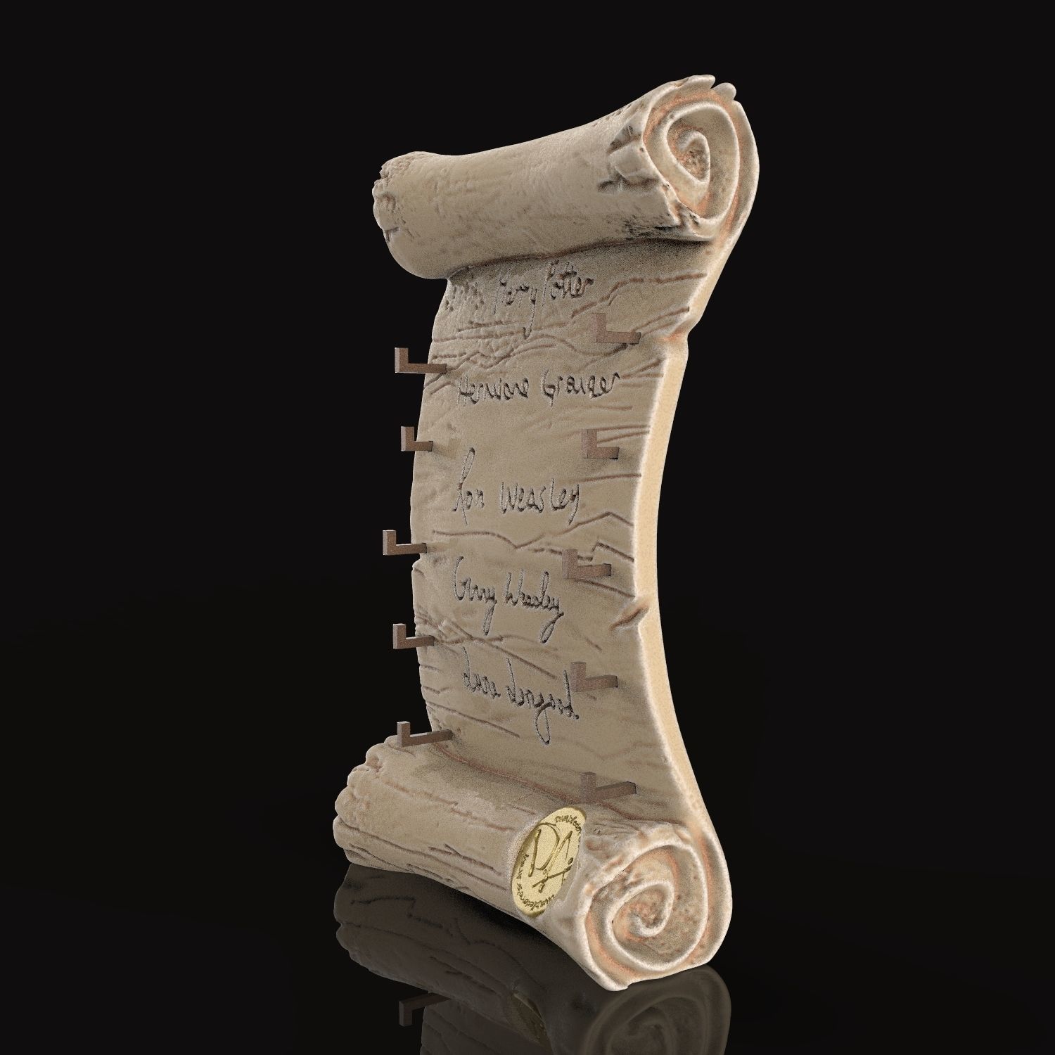 Dumbledores Army Wand Collection Display with 5 Wands  3D print model_12