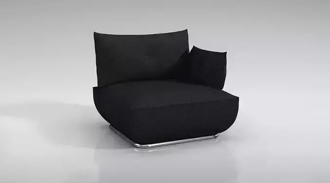 Modern Black Cushioned Chair