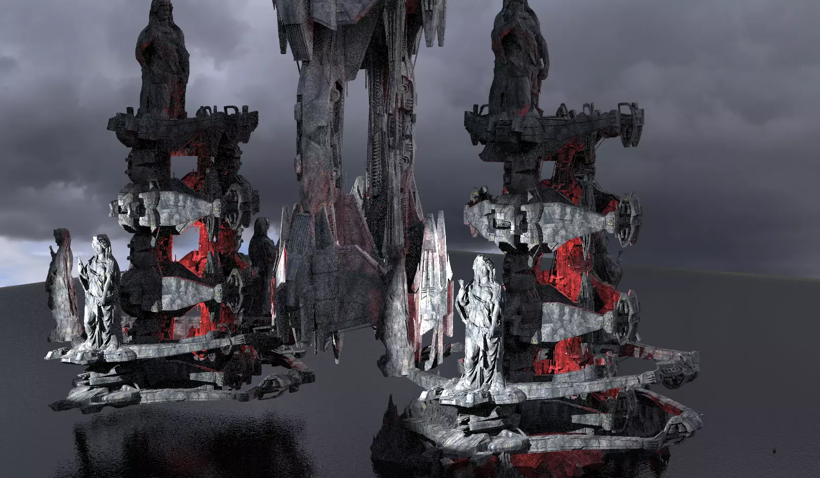 Dark Lord Ocean Towers 5 Kitbash 3D model_0