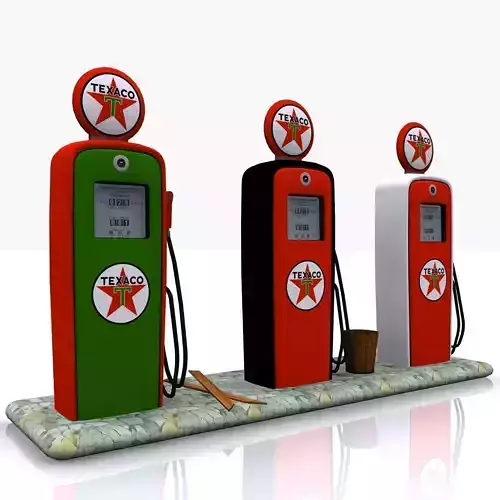 Gas Pump Texaco 3d model