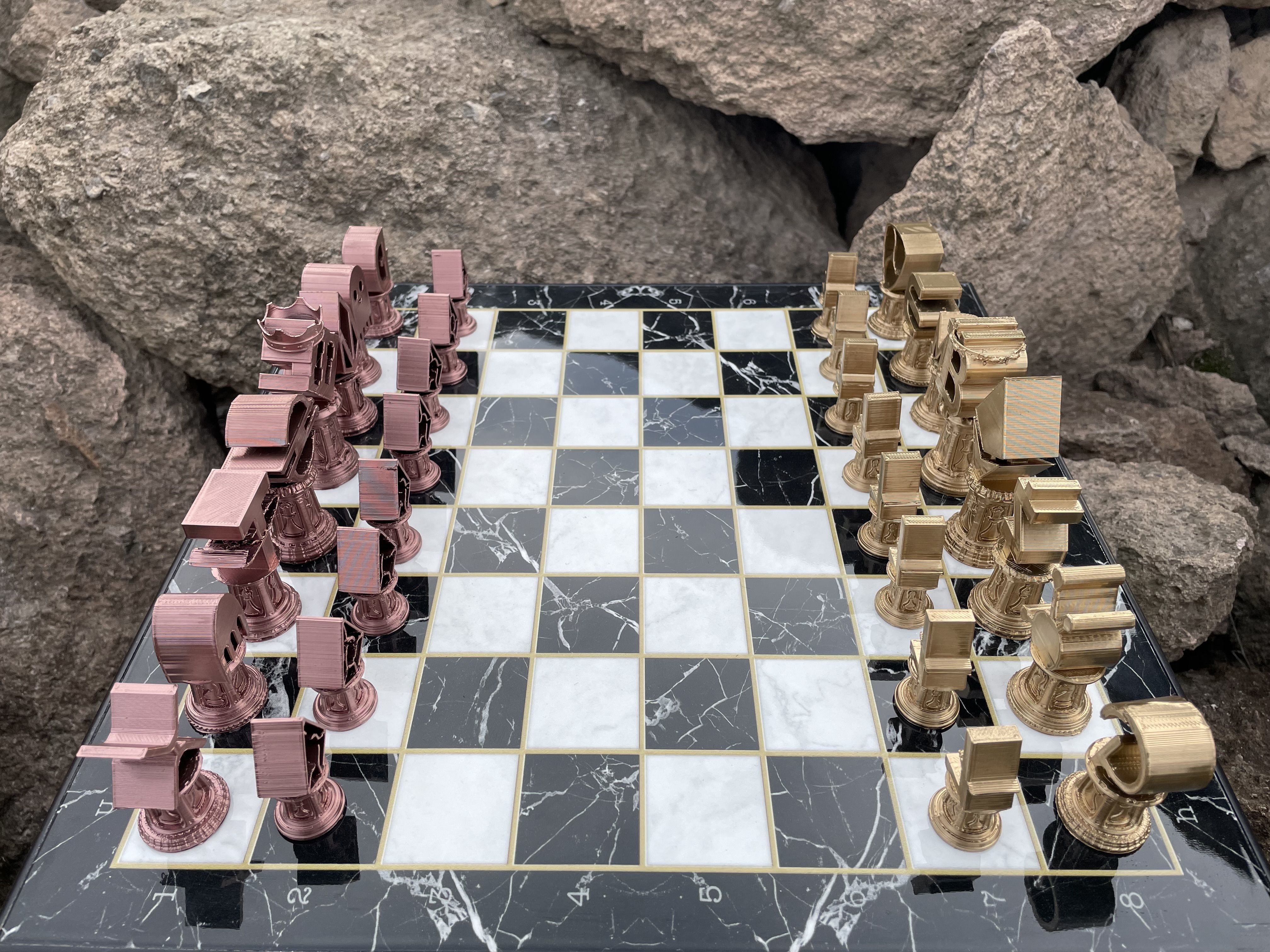 Crypto Money Logos Chess Set 3D print model_13