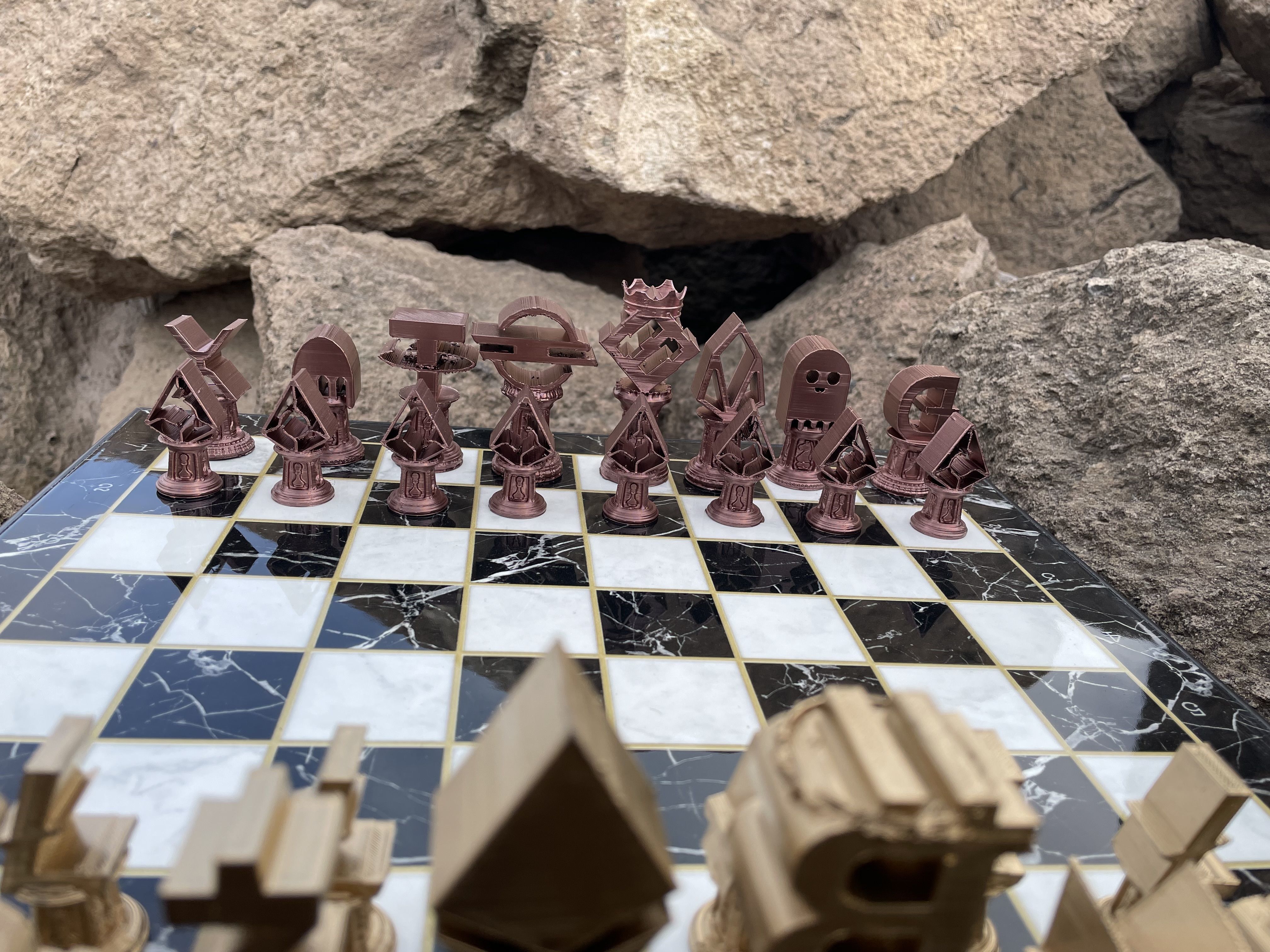 Crypto Money Logos Chess Set 3D print model_16