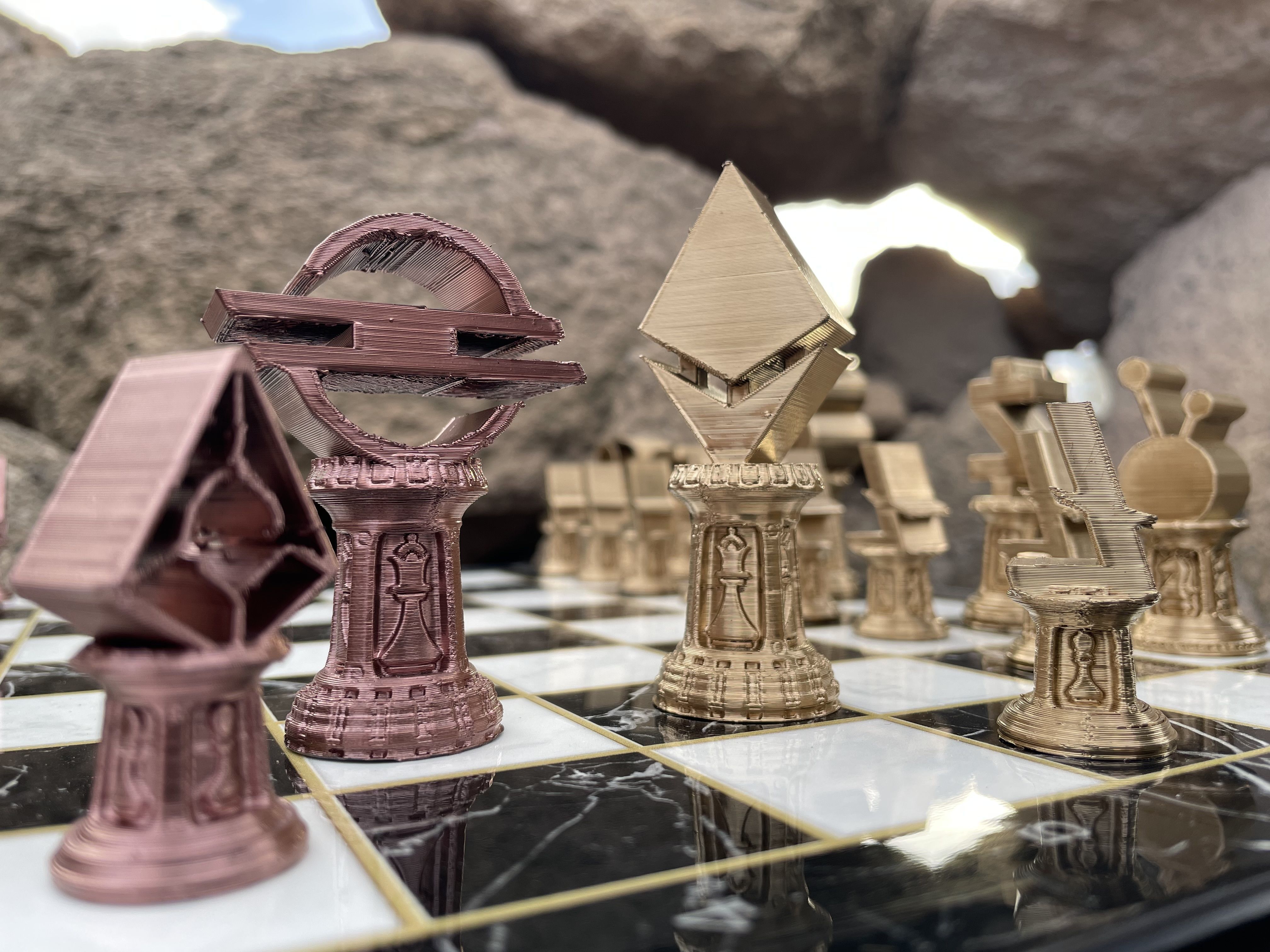 Crypto Money Logos Chess Set 3D print model_3