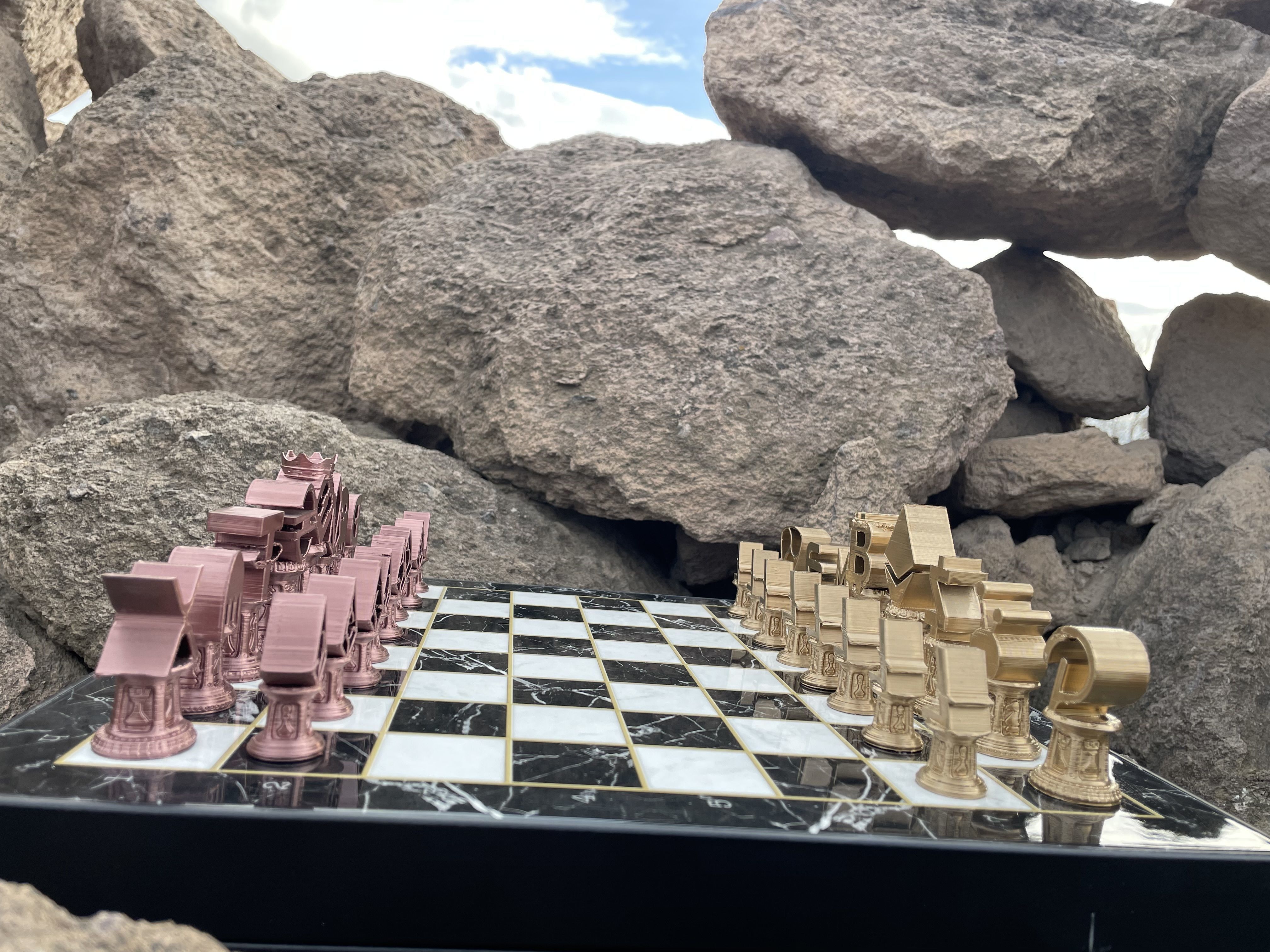 Crypto Money Logos Chess Set 3D print model_11