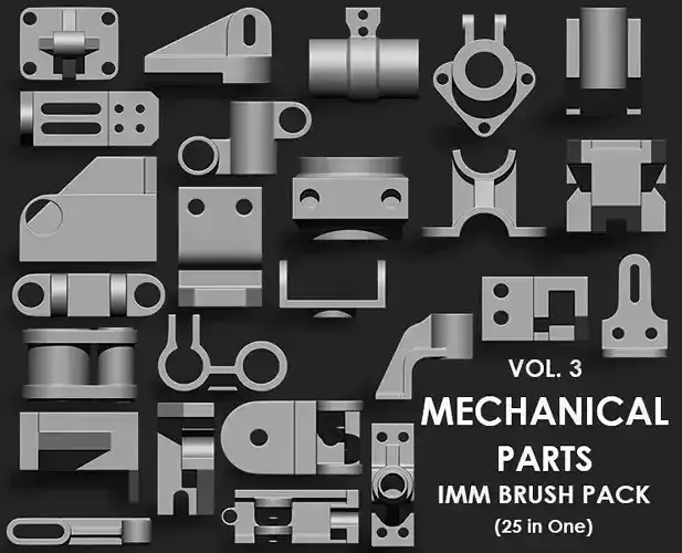 Mechanical Parts IMM Brush Pack 25 in One Vol 3