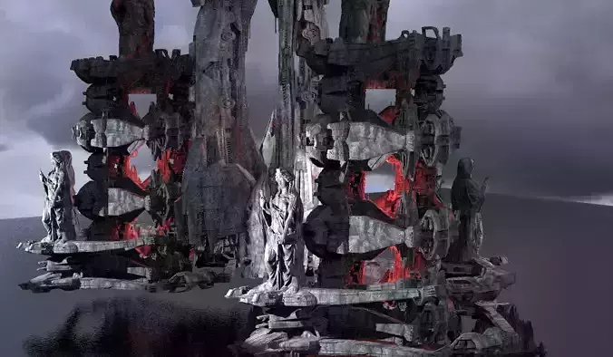 Alien Towers Dimensions Kitbash