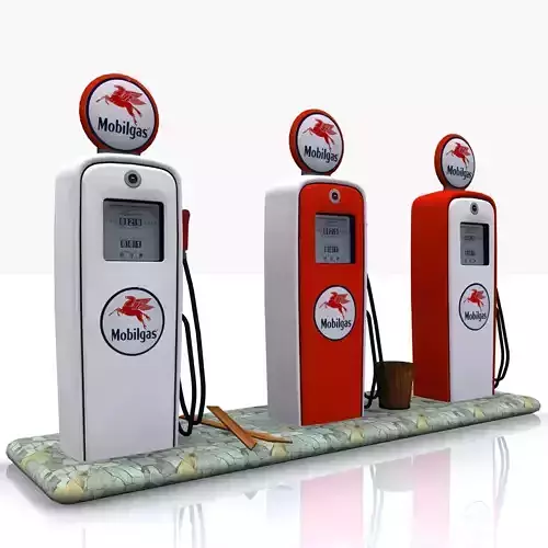 Gas Pump Mobilgas 3d model