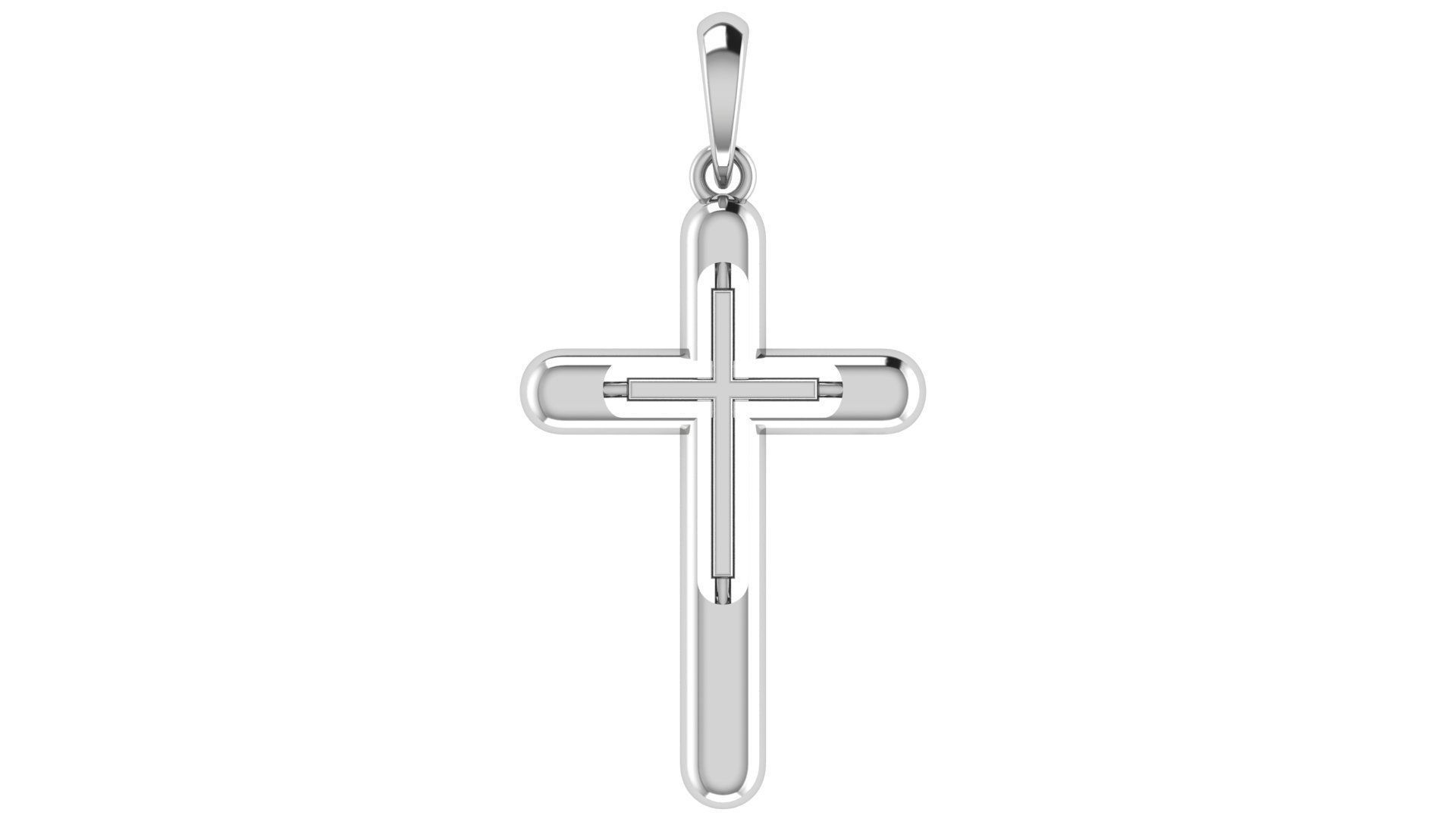 CROSS PENDANT CR116 3D print model_4