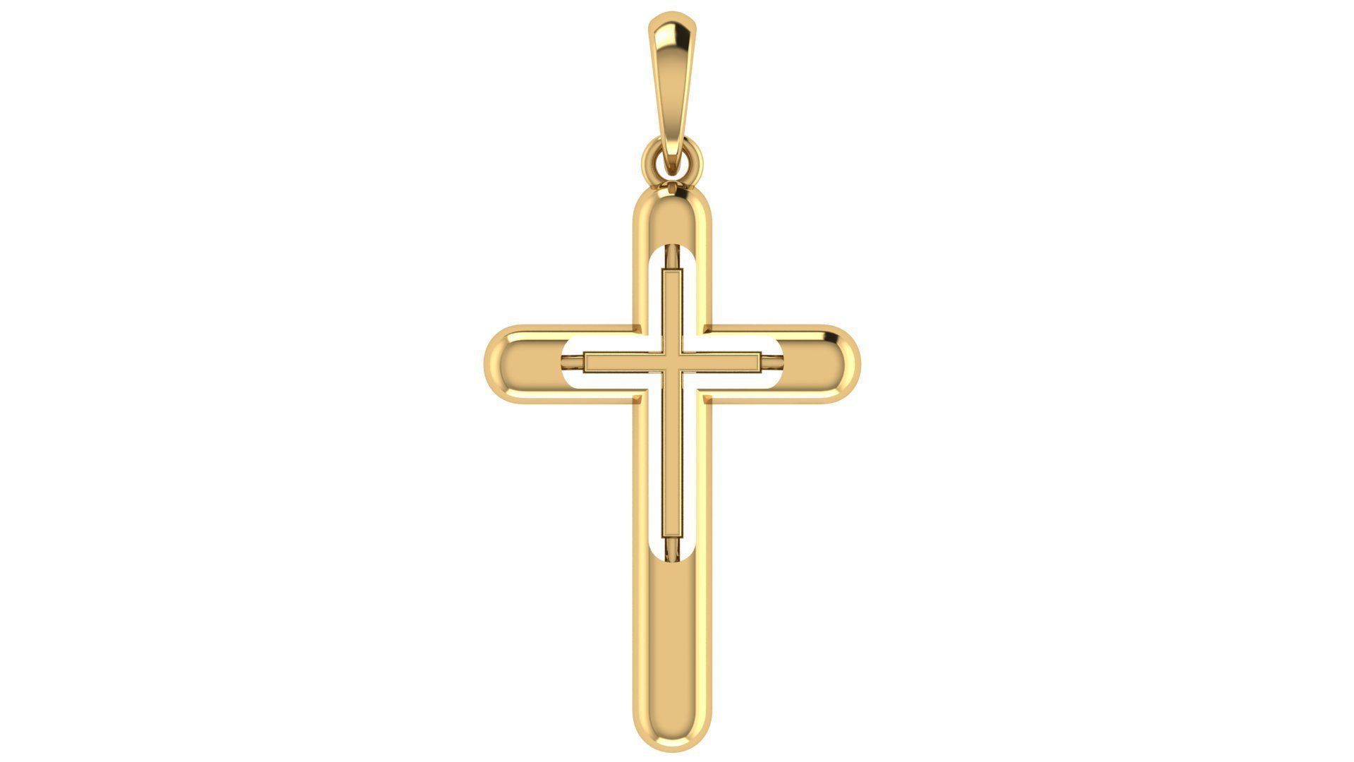 CROSS PENDANT CR116 3D print model_6