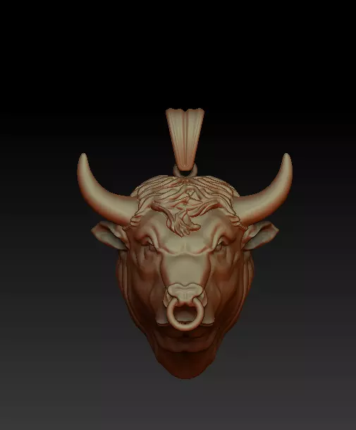 Bull Pendant 3D model