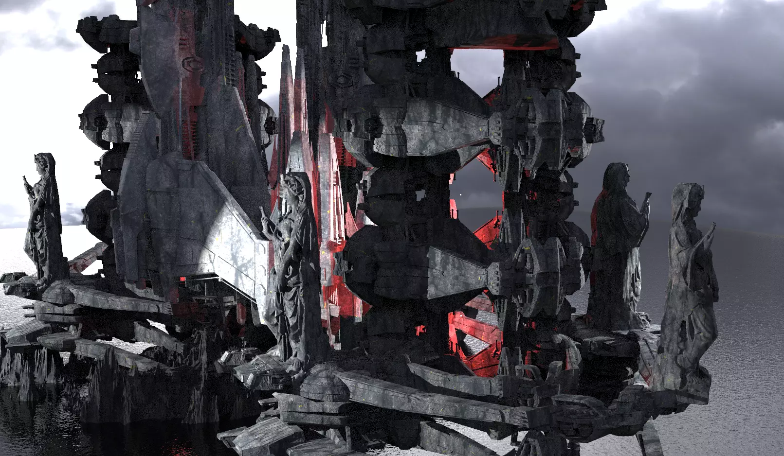 Alien Towers Dimensions Kit bash 3 3D model