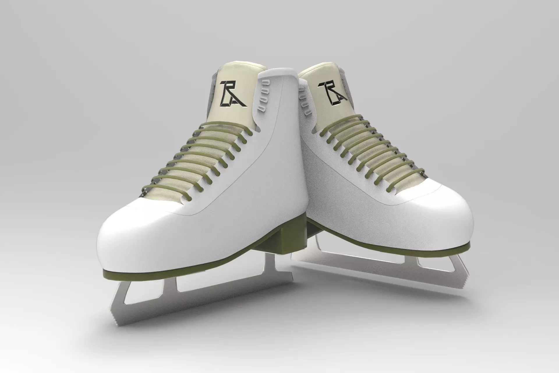 Ice Skate Shoe Low-poly 3D model