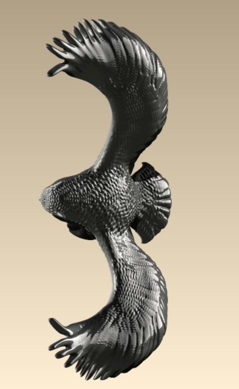 Owl miniature 3D print model_6
