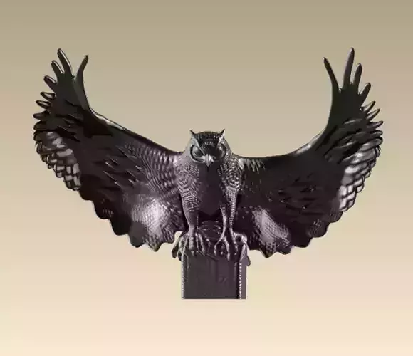 Owl miniature 3D print model