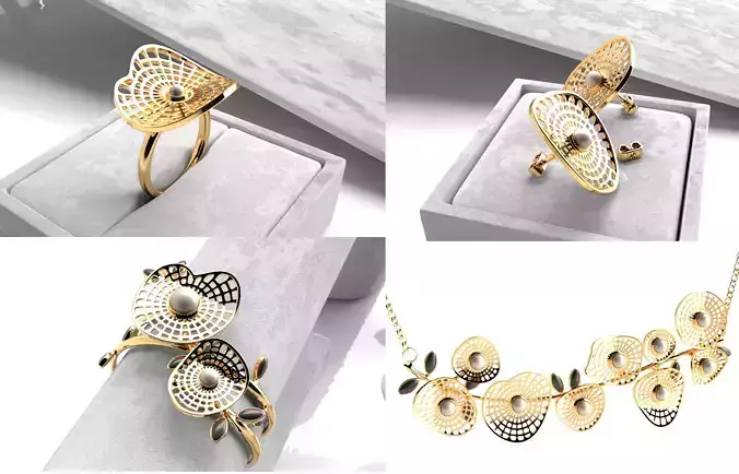Jewelry set 004 3D print model