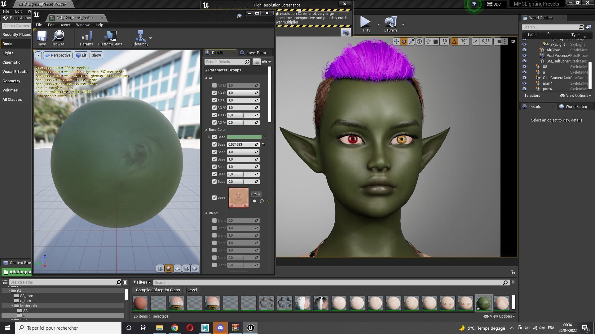 Naked Realistic Elf Female Low-poly 3D model_15