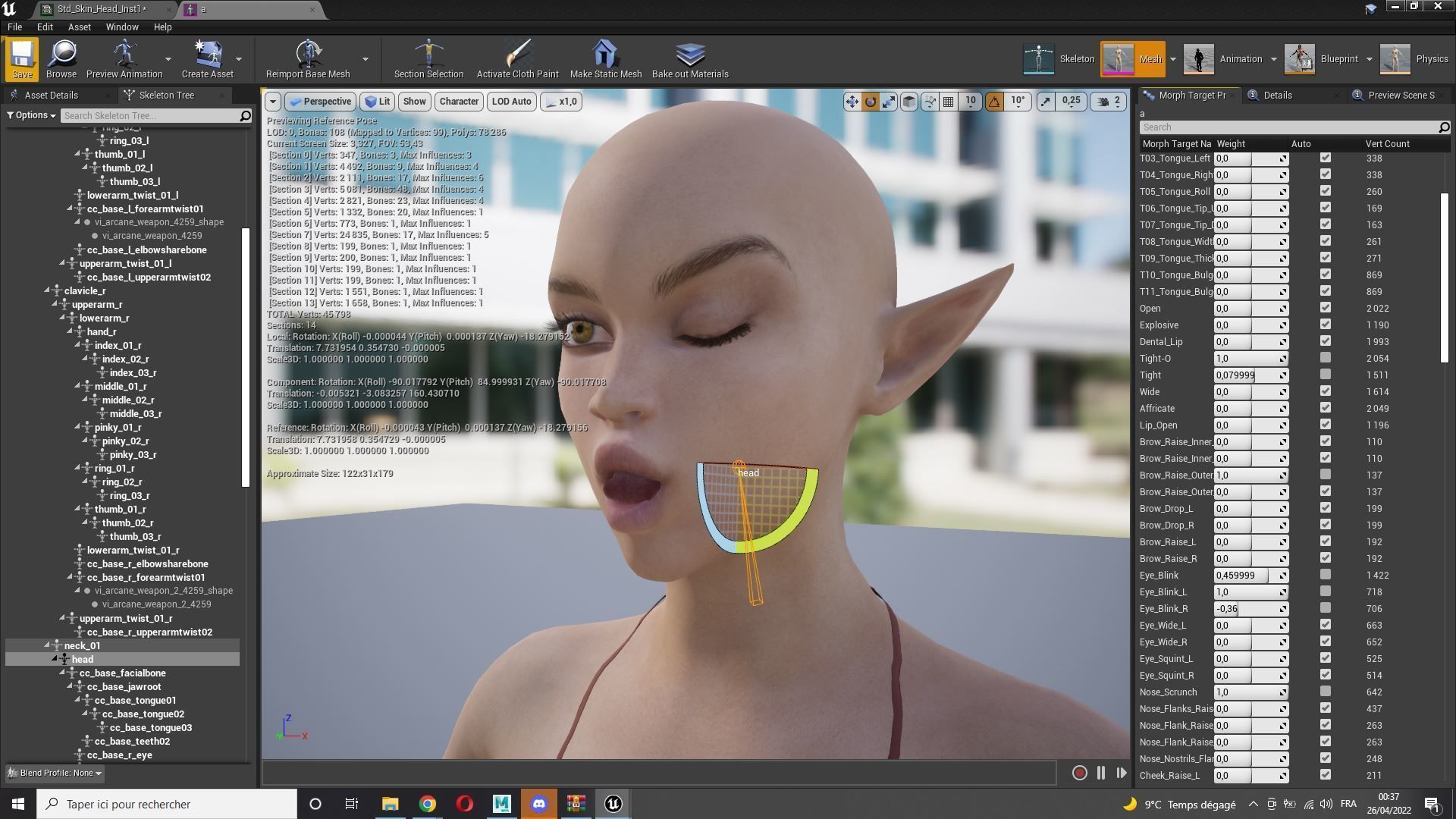 Naked Realistic Elf Female Low-poly 3D model_16