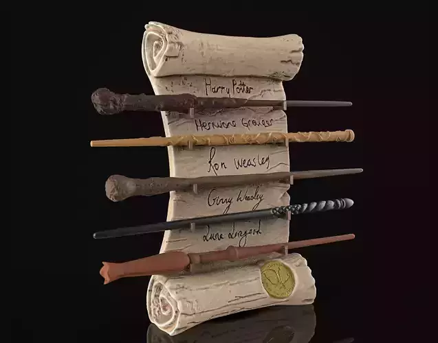 DUMBLEDORES ARMY WAND COLLECTION DISPLAY  3D print model