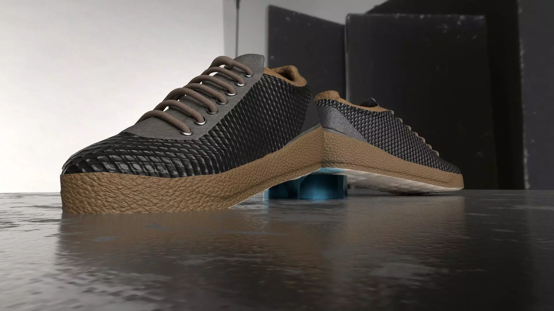 Modern Stylish Sneakers Low-poly 3D model