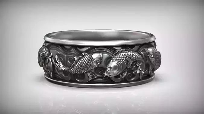 Carp Koi Fish Japanese Traditional Ornament Band