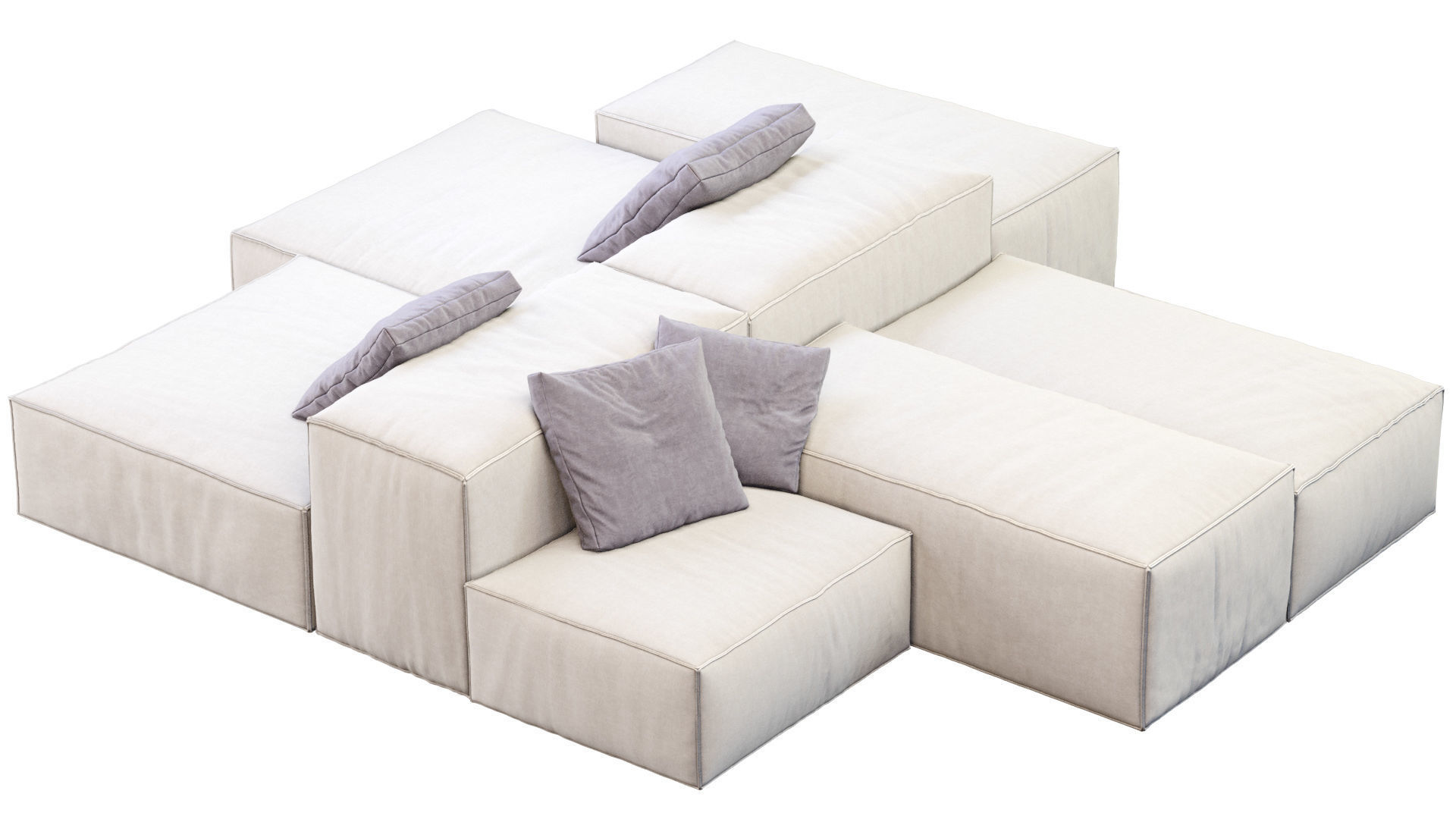 Sofa Extrasoft By Living Divani 3D model_7