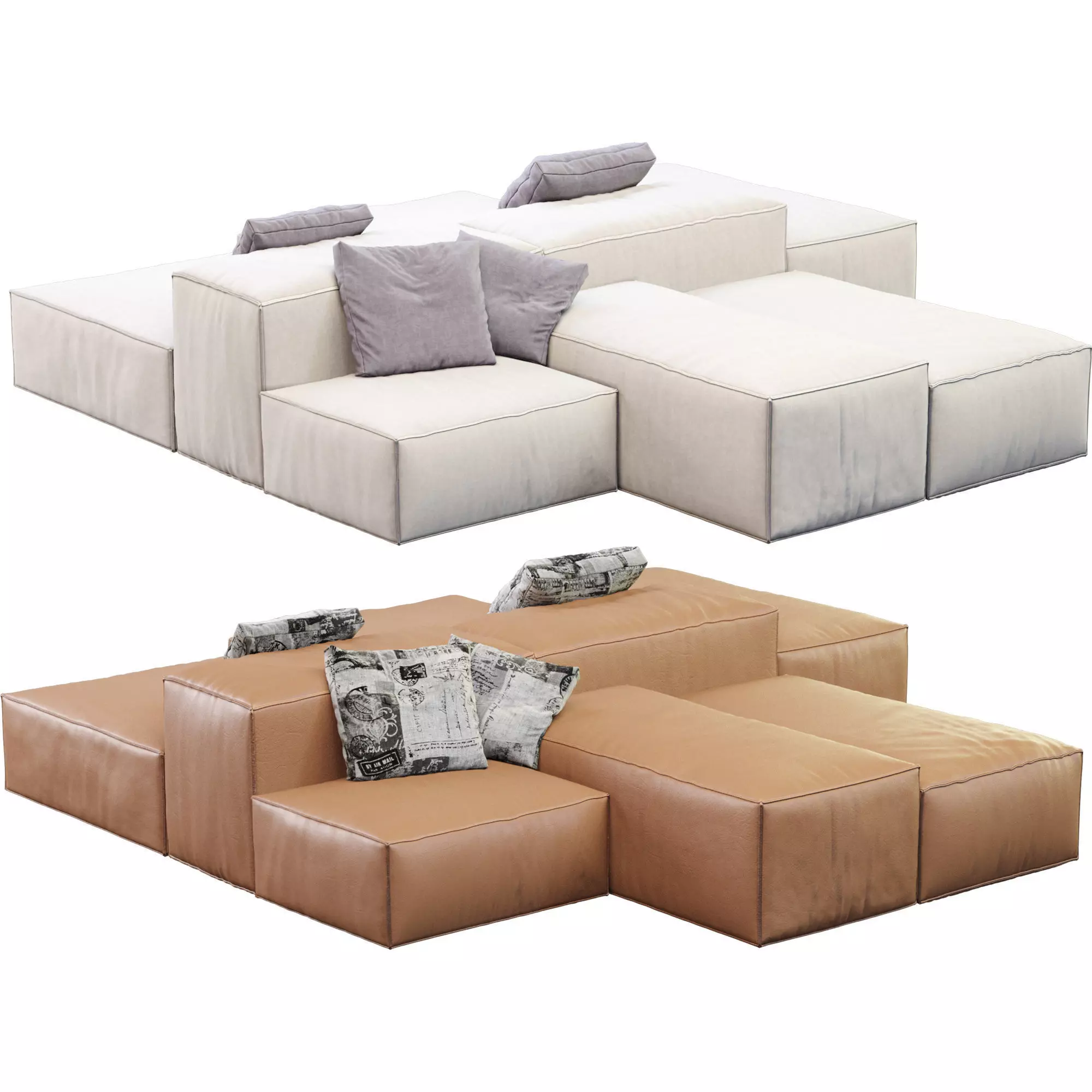 Sofa Extrasoft By Living Divani 3D model_0