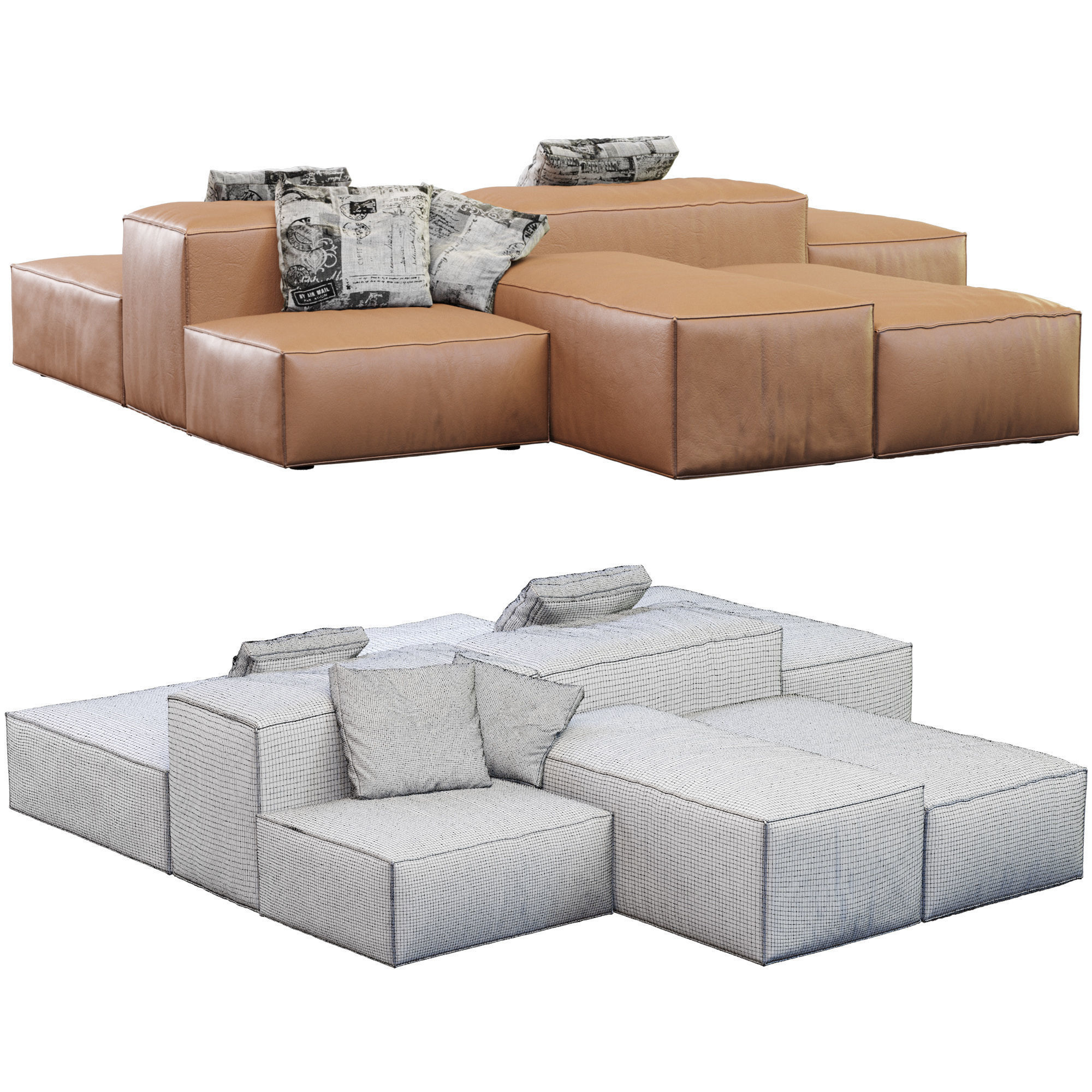 Sofa Extrasoft By Living Divani 3D model_16