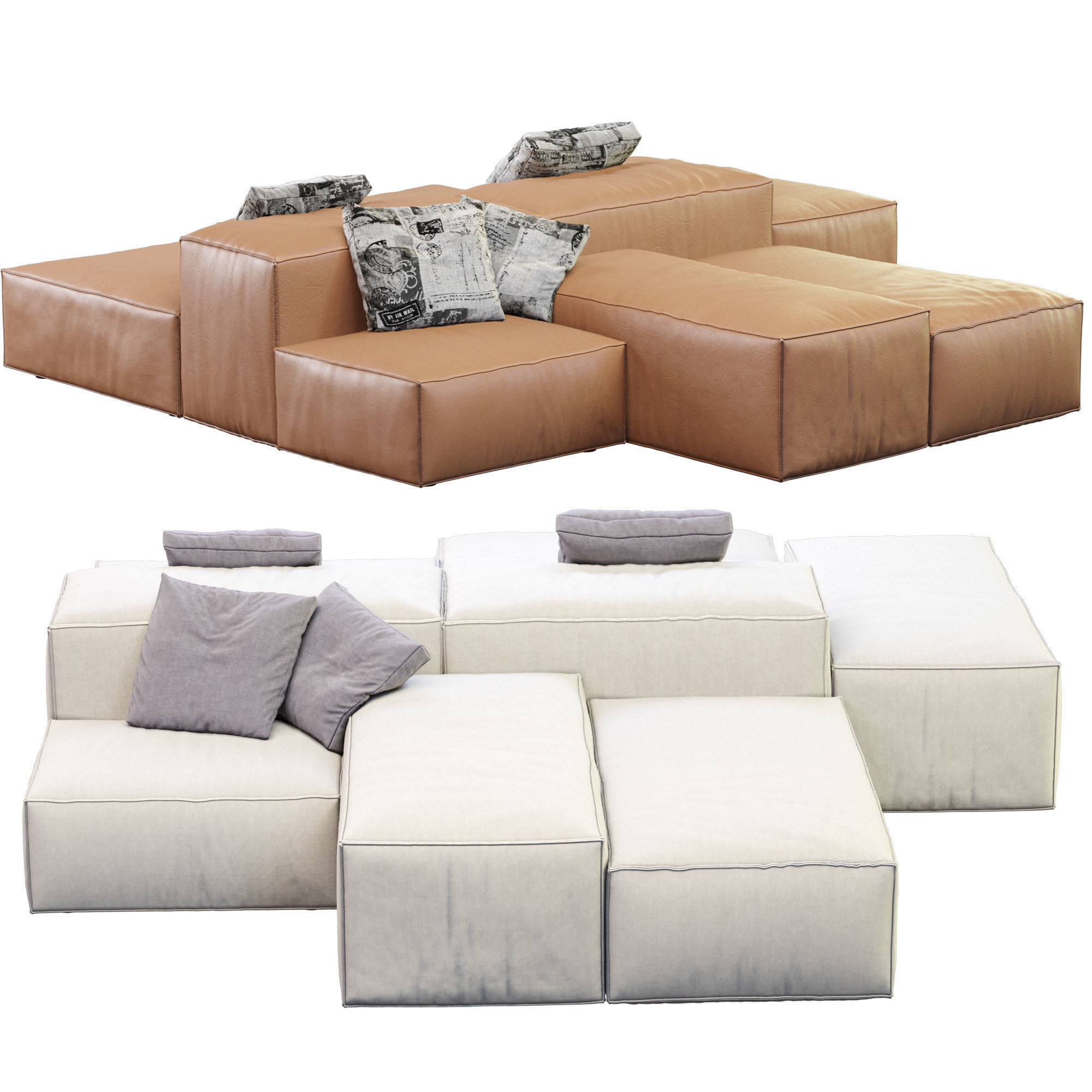 Sofa Extrasoft By Living Divani 3D model_14