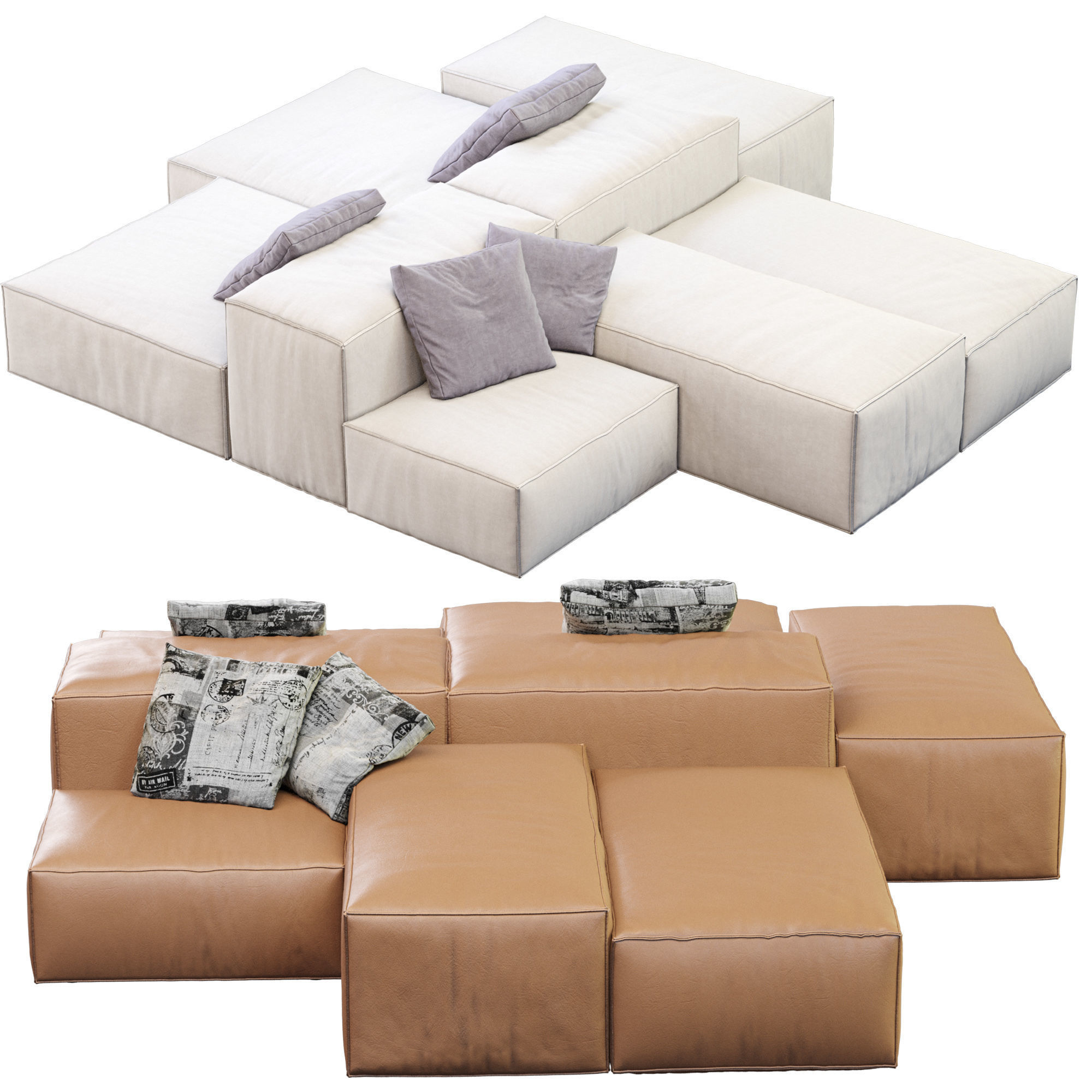 Sofa Extrasoft By Living Divani 3D model_13